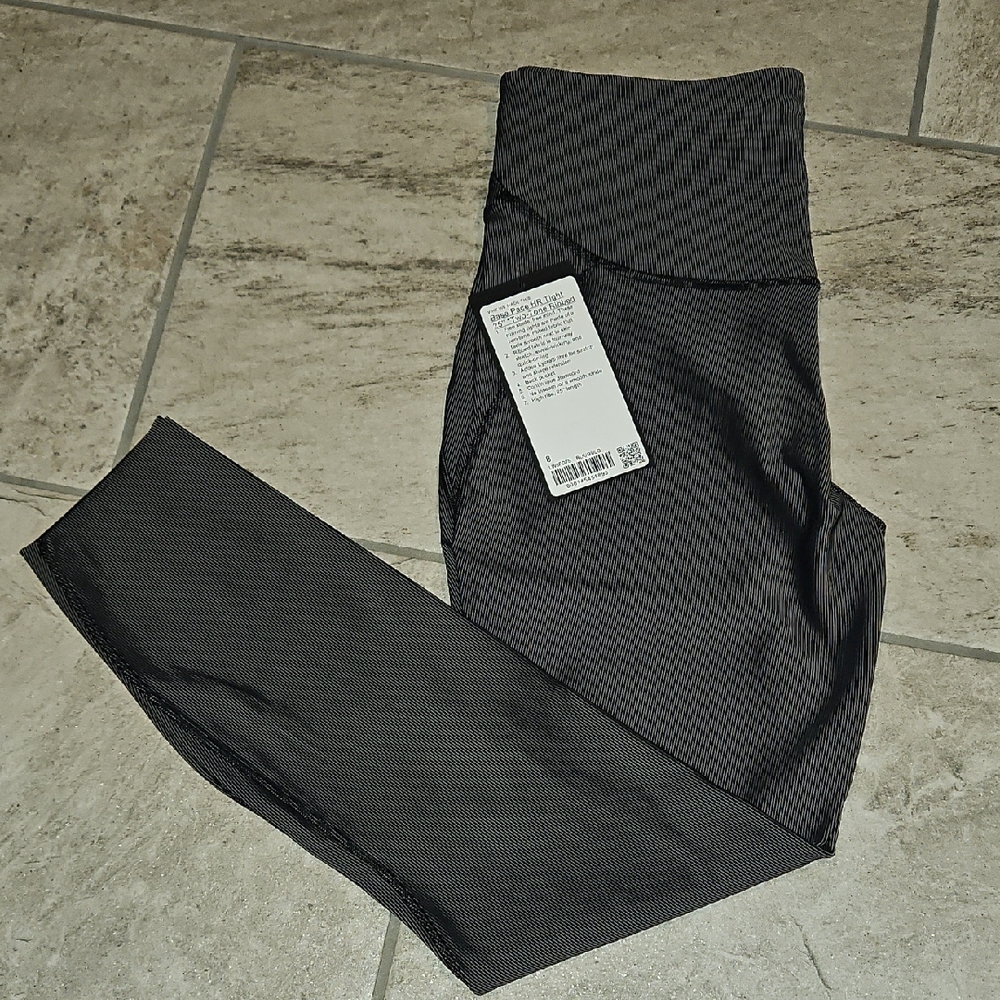 Lululemon Base Pace High-Rise Tight 25” – Two-Tone Ribbed (Size 8, NWT)